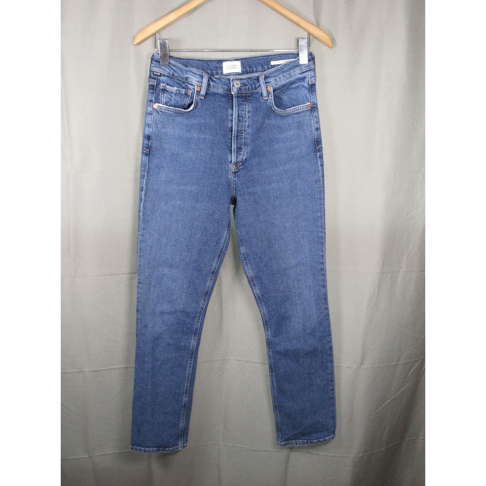 Citizens of Humanity Charlotte High Rise Straight Leg Jeans 28 Medium Blue Wash